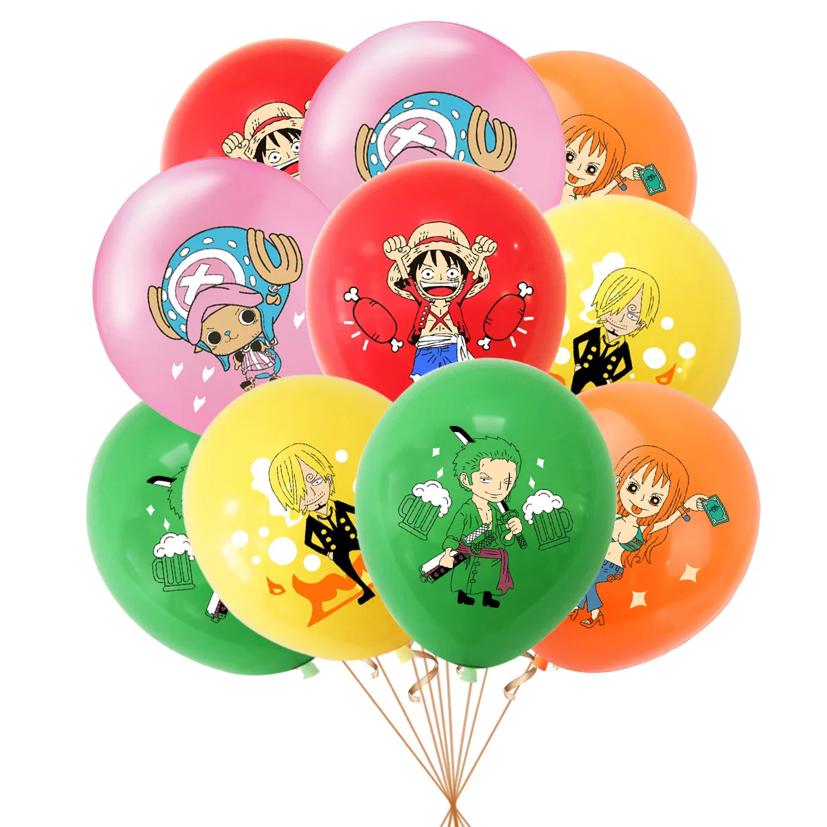 Hot One Piece series set di decorazioni per feste di compleanno flag cake party planting flag ball combination decorazione per feste di compleanno