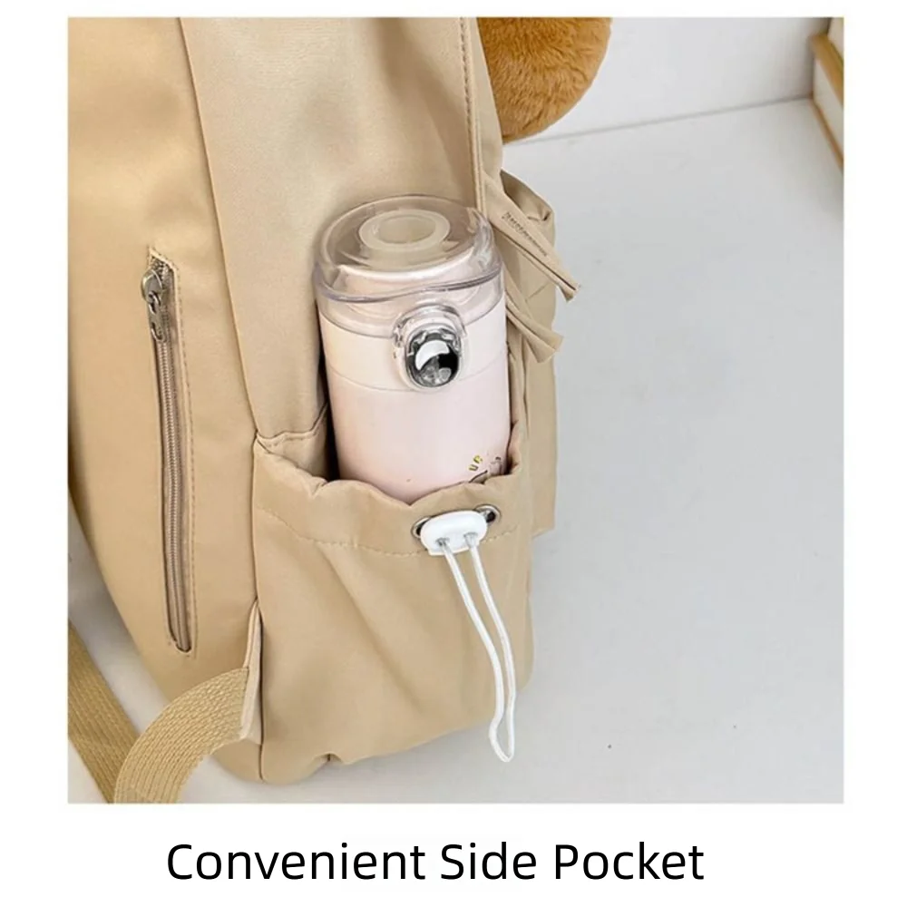 

Рюкзак с капибарой большой емкости, регулируемые лямки, нейлоновая школьная сумка с героями мультфильмов, водонепроницаемая с несколькими карманами