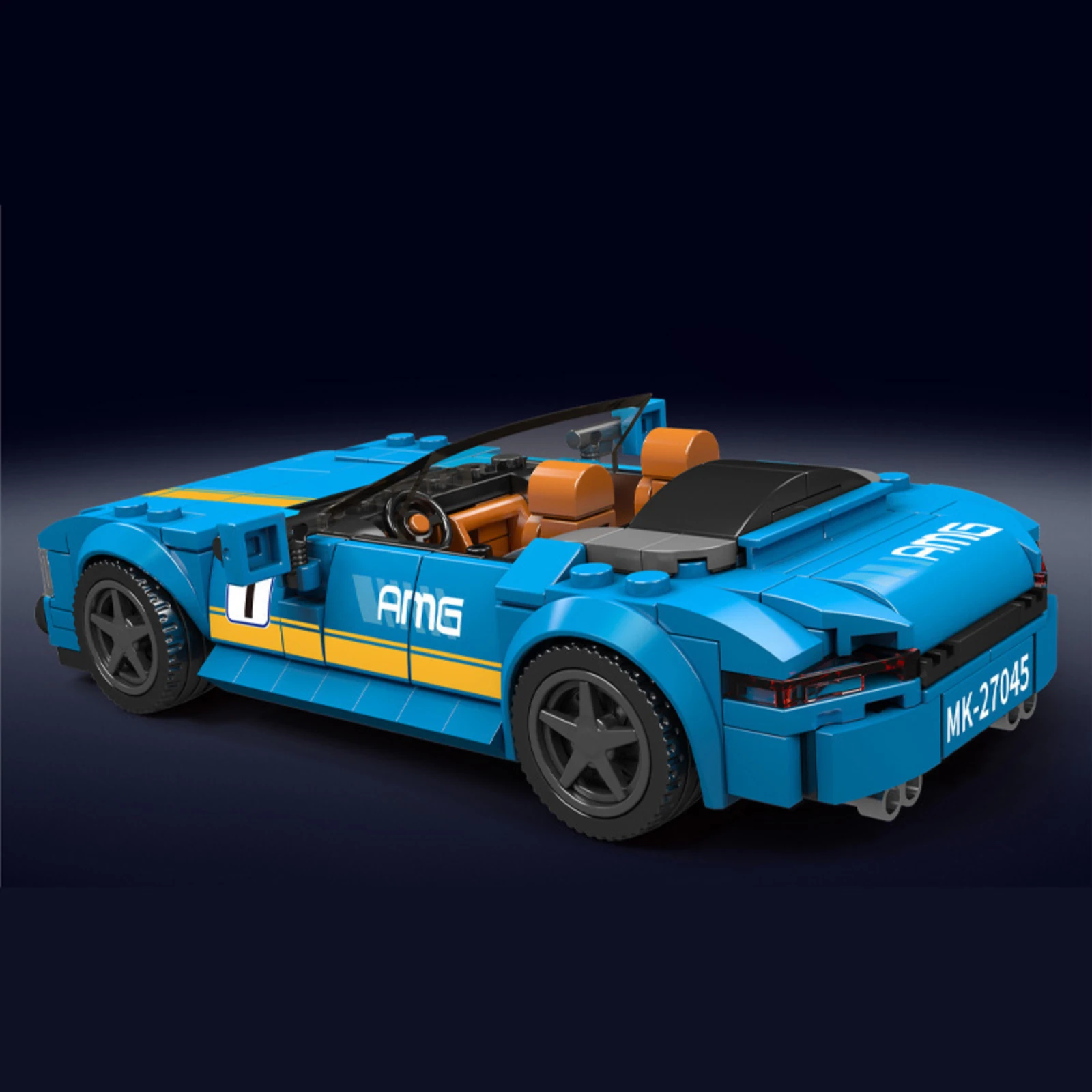 قالب KING 27045 336 قطعة MOC نموذج سيارة رياضية مفتوحة سلسلة سيارات فنية مع صندوق عرض تجميع بنة الطوب الهدايا #6