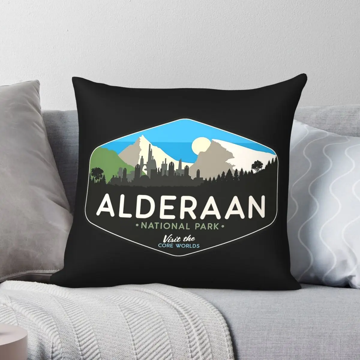 Alderaan National Park Core Worlds Pillowcase Polyester Linen Velvet Creative Zip Decor Sofa Cushion Cover
