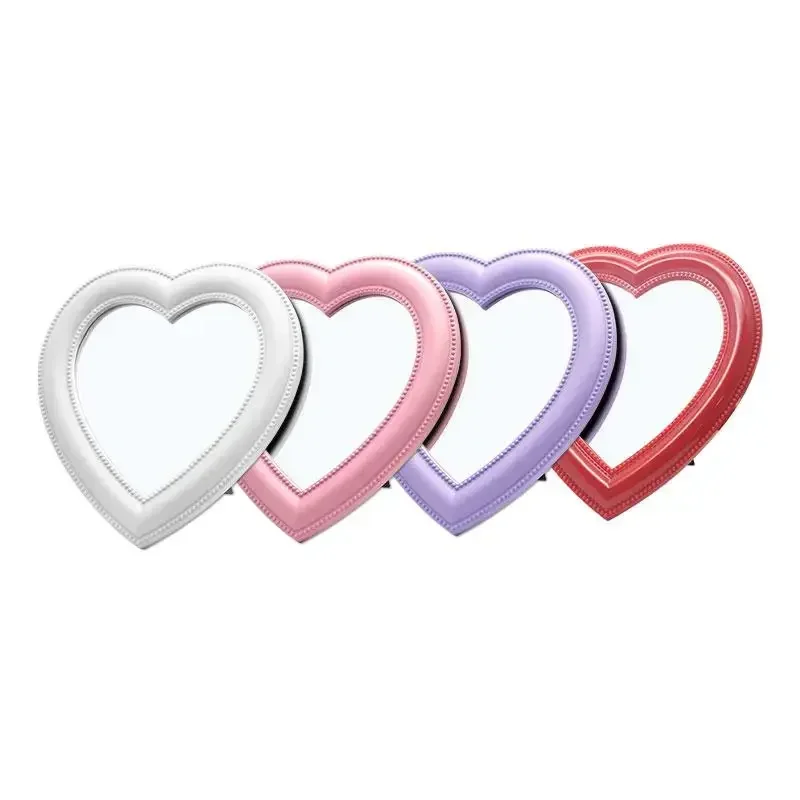 Heart Mirror Cosmetic Mirror Decorative Mirror Girl Heart Student Dormitory Home Decor Living Room Decoration Wall Decor