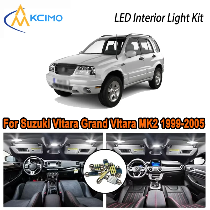 

For Suzuki Vitara Grand Vitara MK2 1999-2005 2000 2001 2002 LED Interior Dome Map Trunk Light Kit Car Led Lamps Canbus No Error