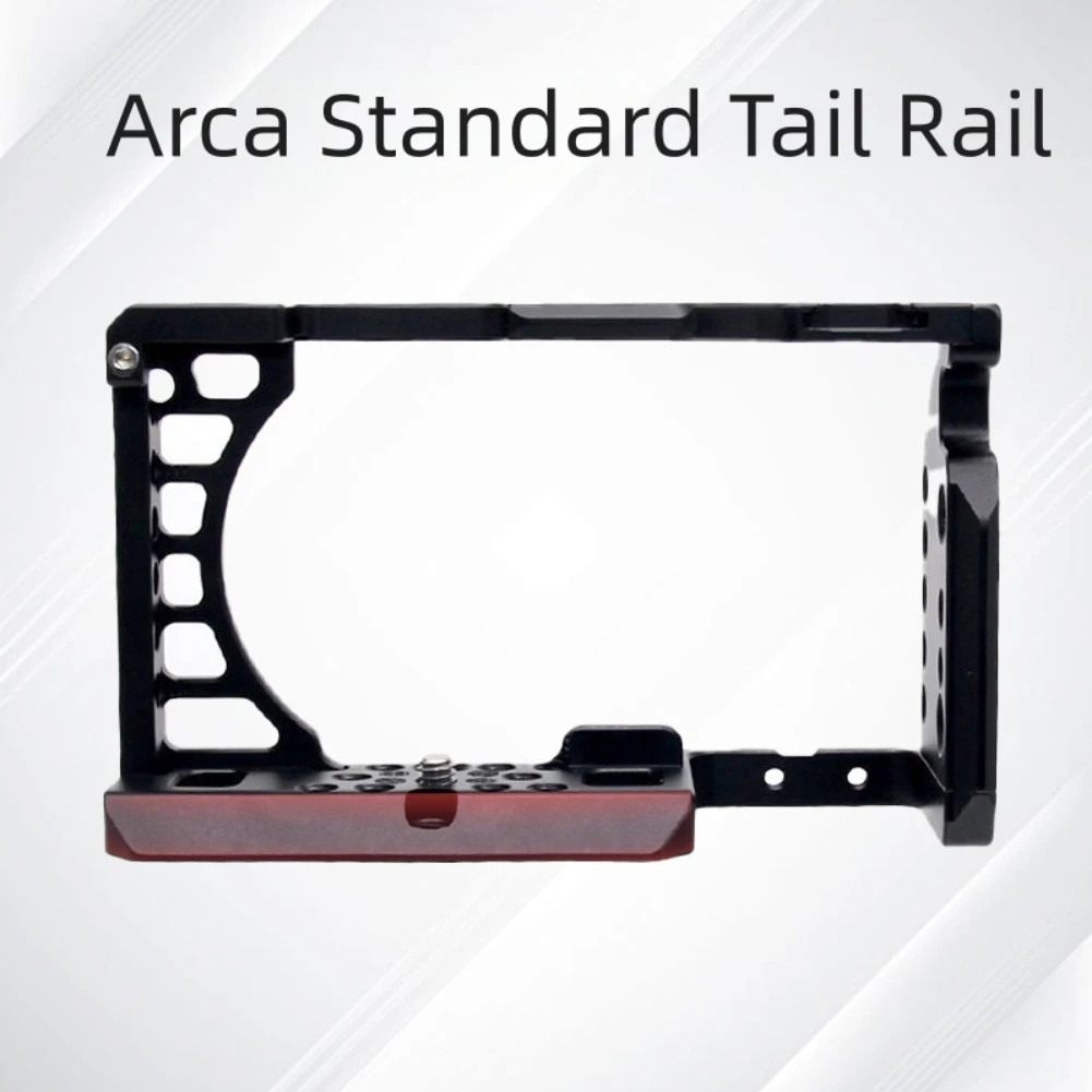 Lichtgewicht Metalen Konijnenkooi Beschermend Frame Voor Sony A6000/A6300/A6400/A6500 Houten Handvat Camera Kooi stabilisator ﻿