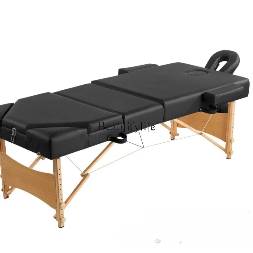 02*Beauty massage chair folding portable thickened tattoo chair massage bed