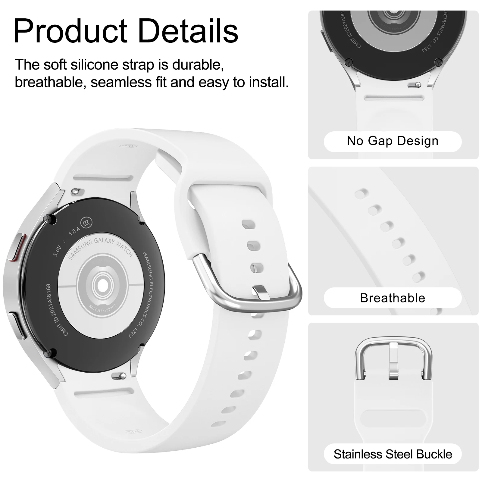 TPU Case+Silicone Strap For Samsung Galaxy Watch 4 5 6 7 40mm 44mm Band Screen Protective Cover Bumper For Galaxy Watch 4 5 6 7