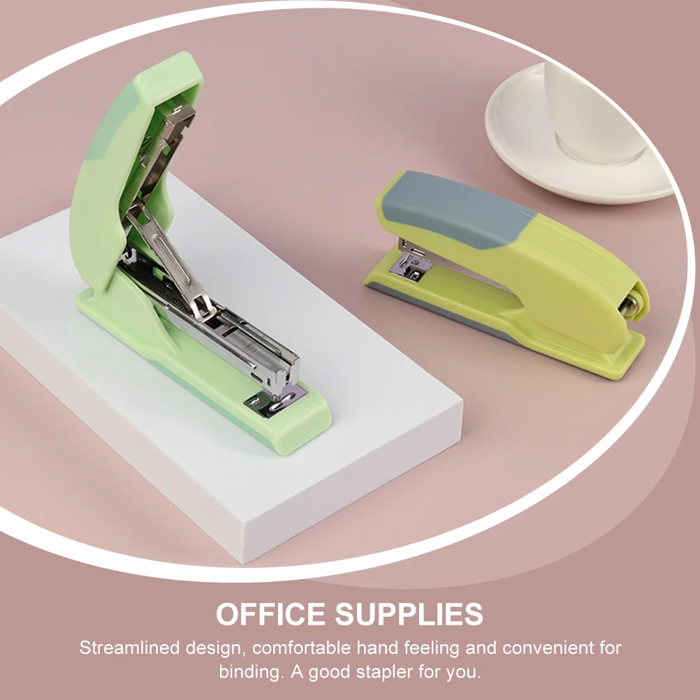 

1Pcs Stapler Plastic Portable Office School Document Binding Book Stapling Tool Portable Stapler Book Stapling Tool