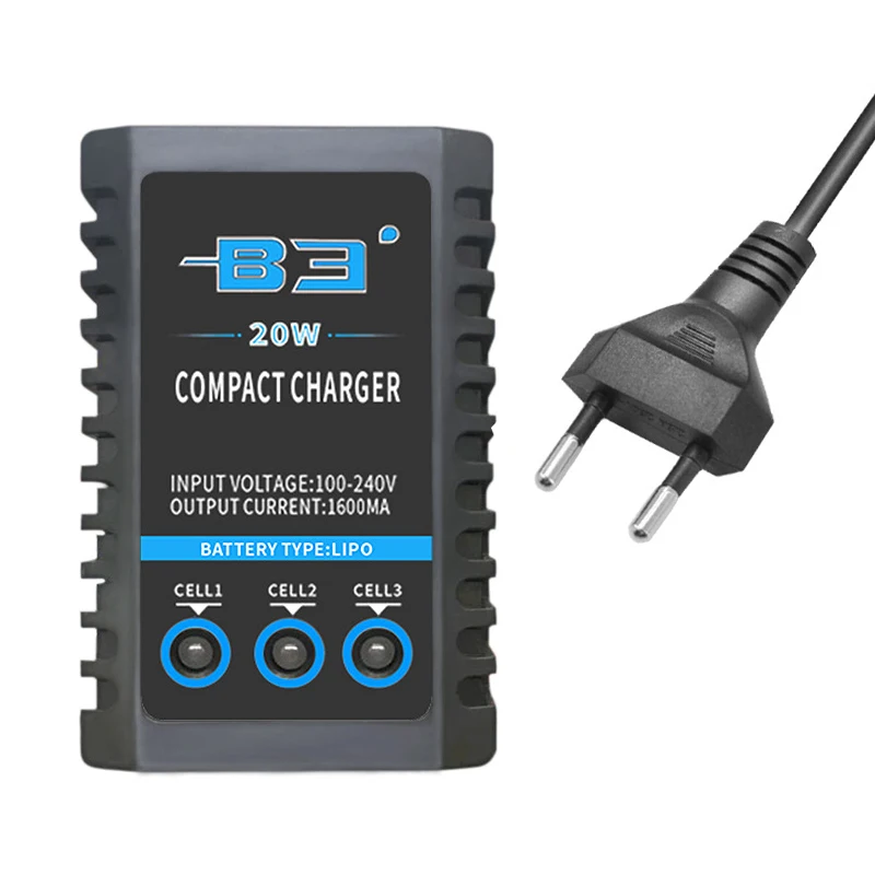 EU/US Plug Balanced Battery Charger for 20W iMaxRC iMax B3 Pro Compact 2S 3S Lipo Power Supply Charger for RC Helicopter view 6