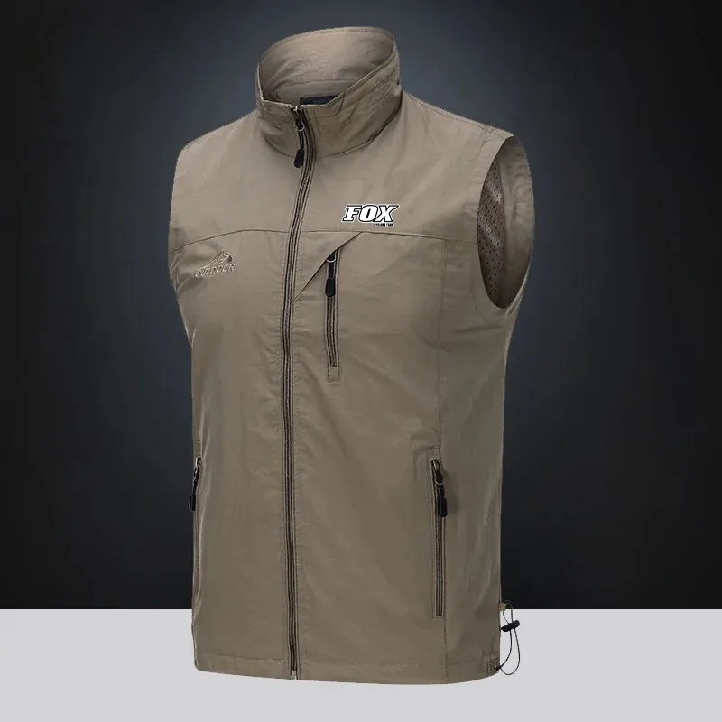 

FOX Cycling Team Men Bike Sleeveless Jacket Windproof Waterproof Bicycle Coat MTB Vest Maillot Ciclismo Hombre Sin Mangas Verano