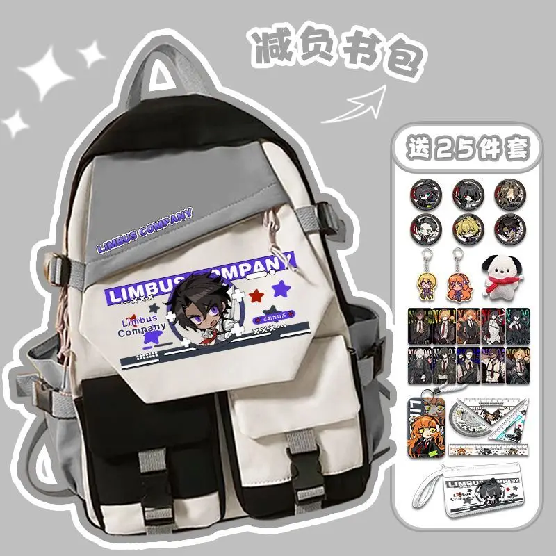 

Limbus Company Heathcliff Hong Lu Sinclair Cromer Demian School Bag Backpack
