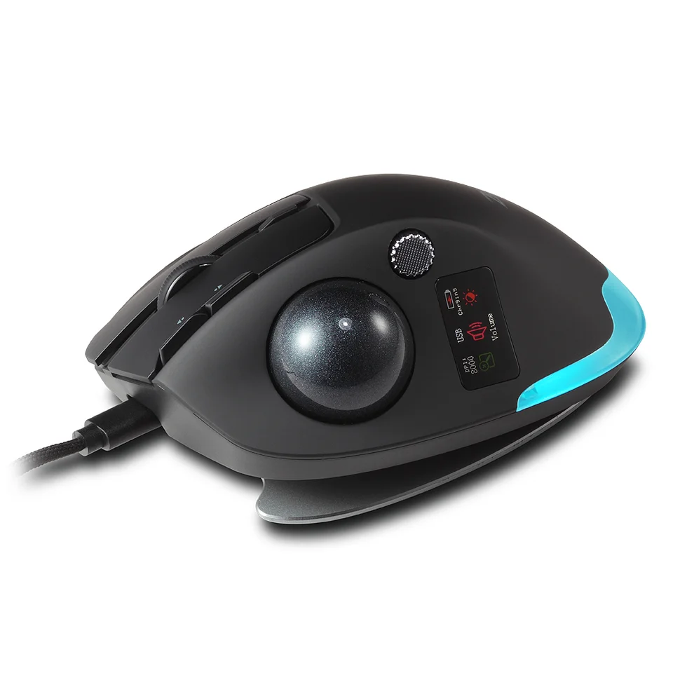 ZELOTES F-33pro Trackball Mouse Tri-mode Programmable ARGB Display