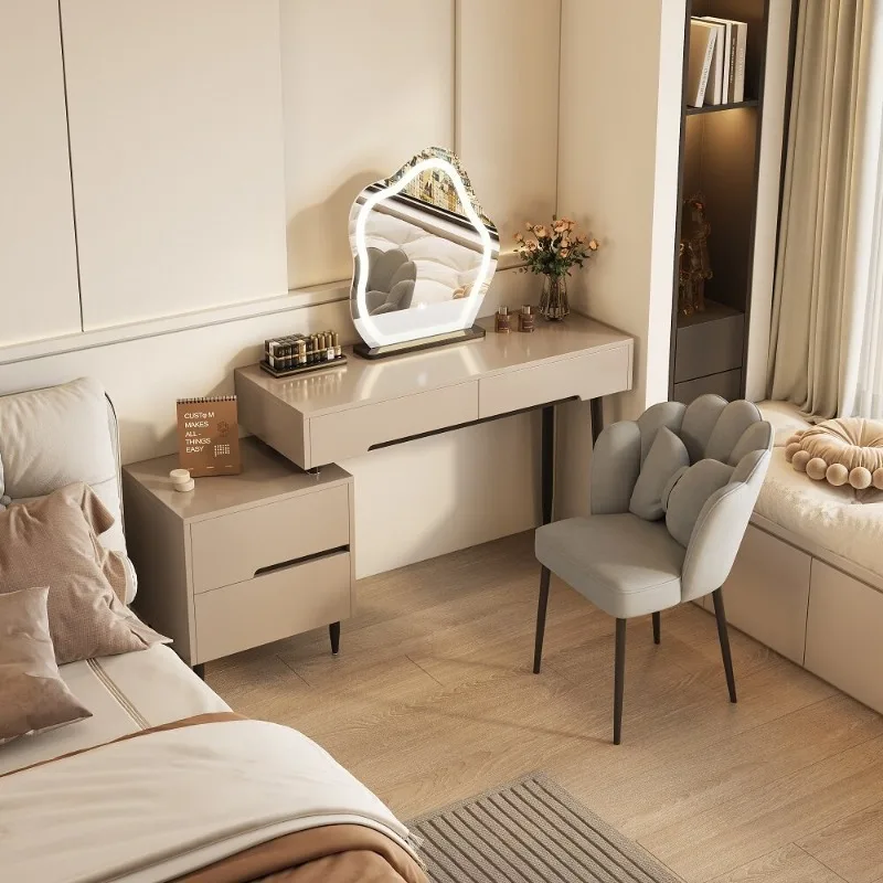 

Туалетный столик с зеркалом и ящиками для декора, мебель для дома, современный дизайн, роскошный стиль