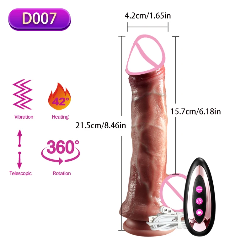 Thrusting Dildo Vibrators for Women 4 in 1 Realistic Penis Vibrating Dildo with Remote Control Sex Toys for Womans Sex Machine