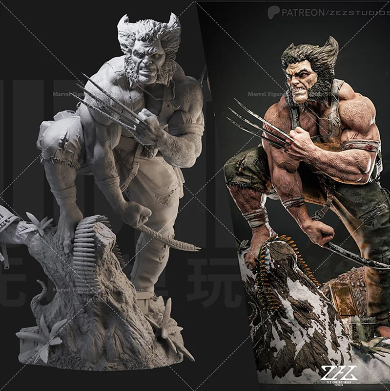 1/24 1/18 Scale Marvel Superhero X-Men Regeneration Mutant Wolverine Action Film DIY Self-assembled GK 3D Resin Un-panited Model