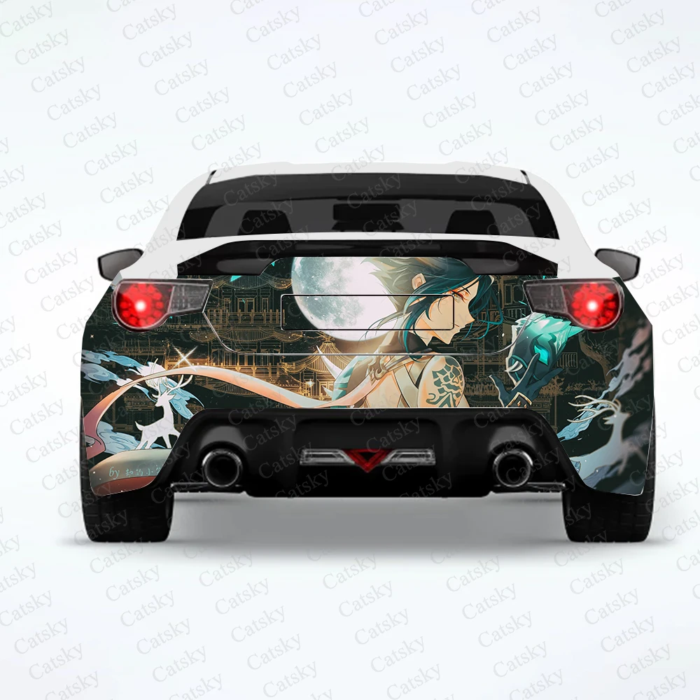 Genshin Auswirkungen anime auto aufkleber hinten auto hinten änderung nach geeignet für SUV auto lkw verpackung aufkleber aufkleber