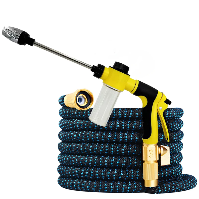 Garden Hose, Ergonomic Foam Spray Gun, Long Rod Metal Rod, Garden Water Pipe For Yard Cleaning And Car Washing Tools