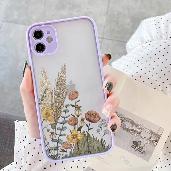 Blütenknospen-Handyhülle für iPhone 17 16 7 8 Plus 11 12 13 14 15 Pro Max 14 Plus – Präzise Pflanzen-Design Rückseite für iPhone X XS XR – Detail 5