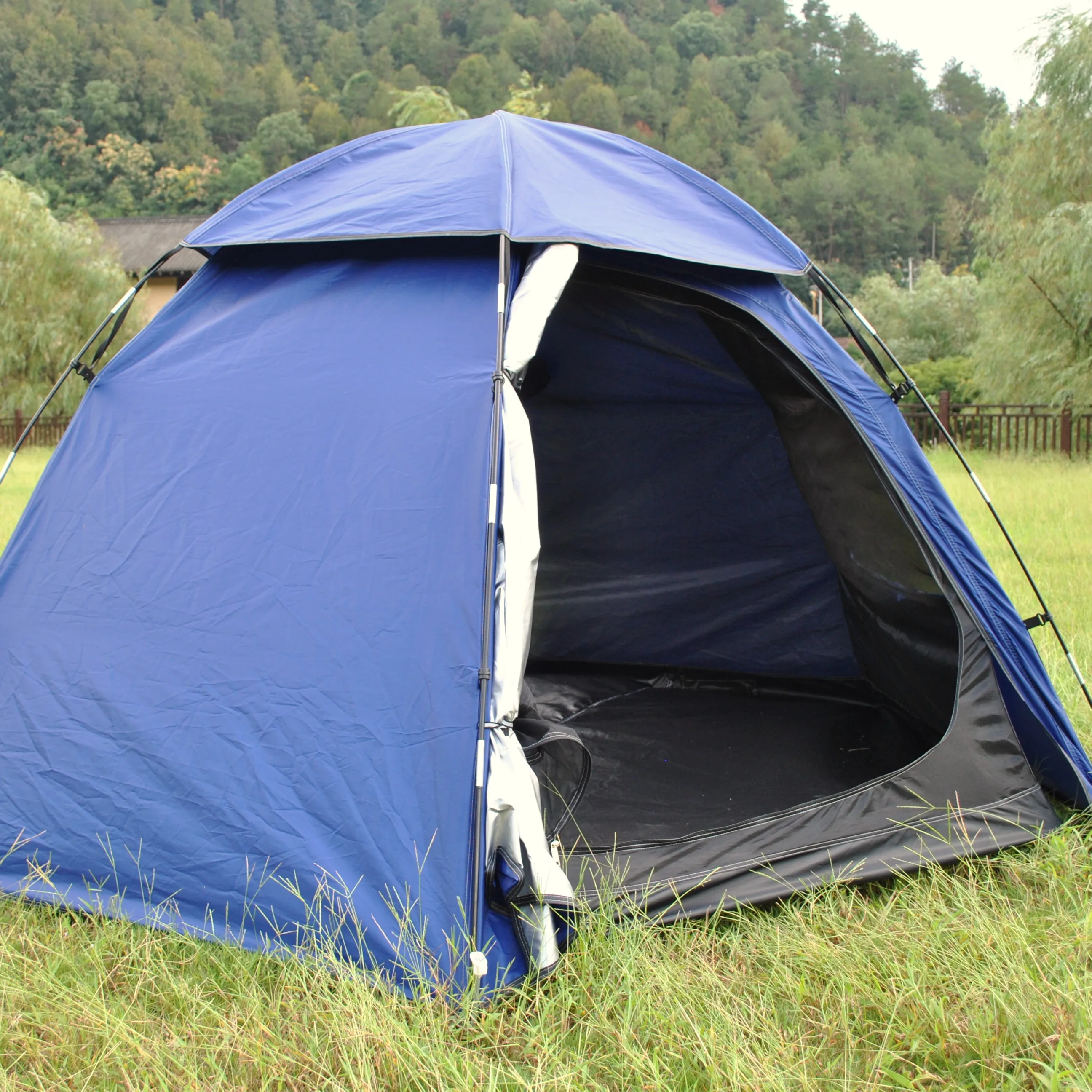 Hexagonal Double - Layer Mesh Camping Tent Portable Easy Setup Breathable Waterproof 3 - 4 Person Outdoor Travel Tent UV Protect