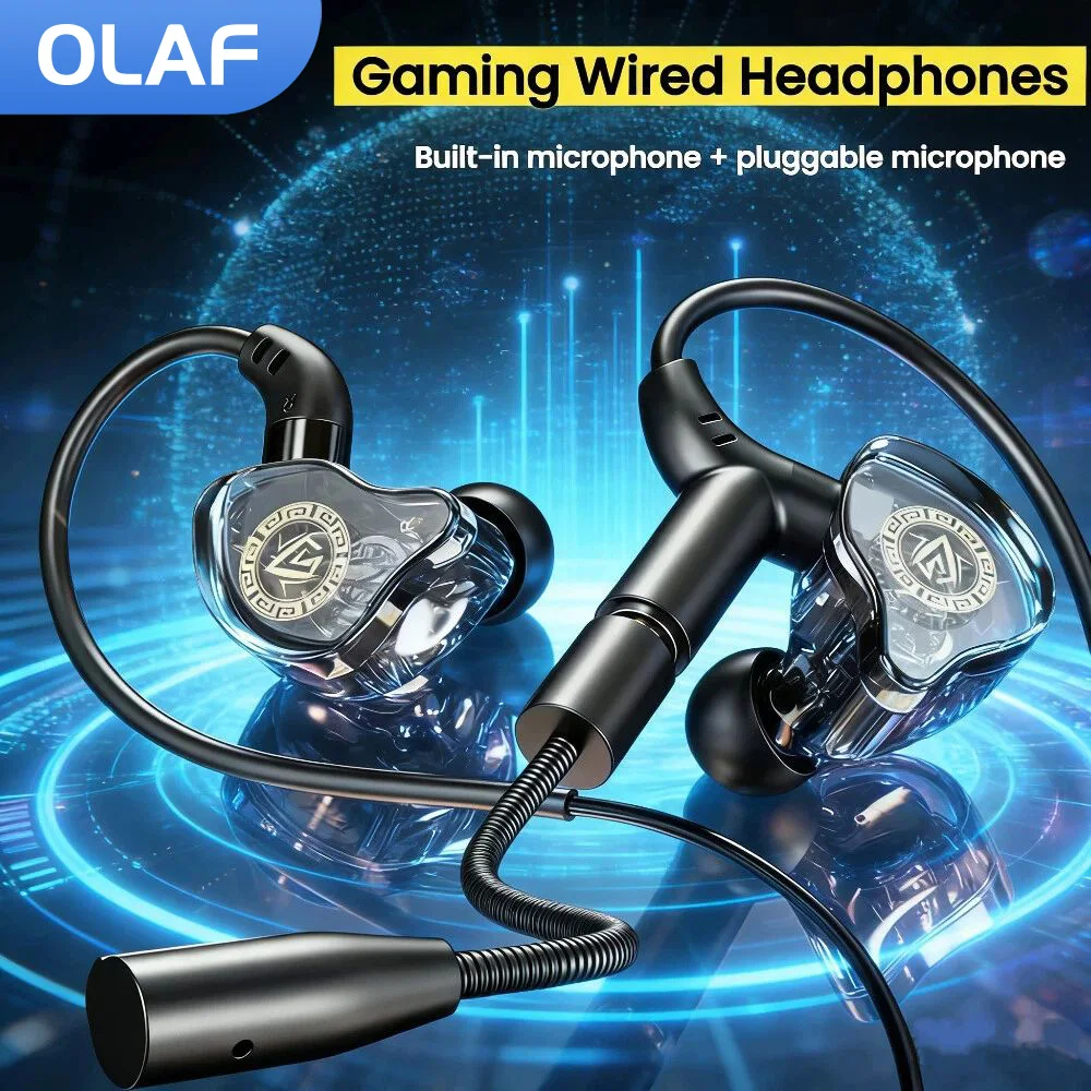 3.5mm/Type C Gaming Wired Headphones Built-in Microphone  Wired Earphones HiFi Stereo Headsets Sport Gaming Headphone For Phone