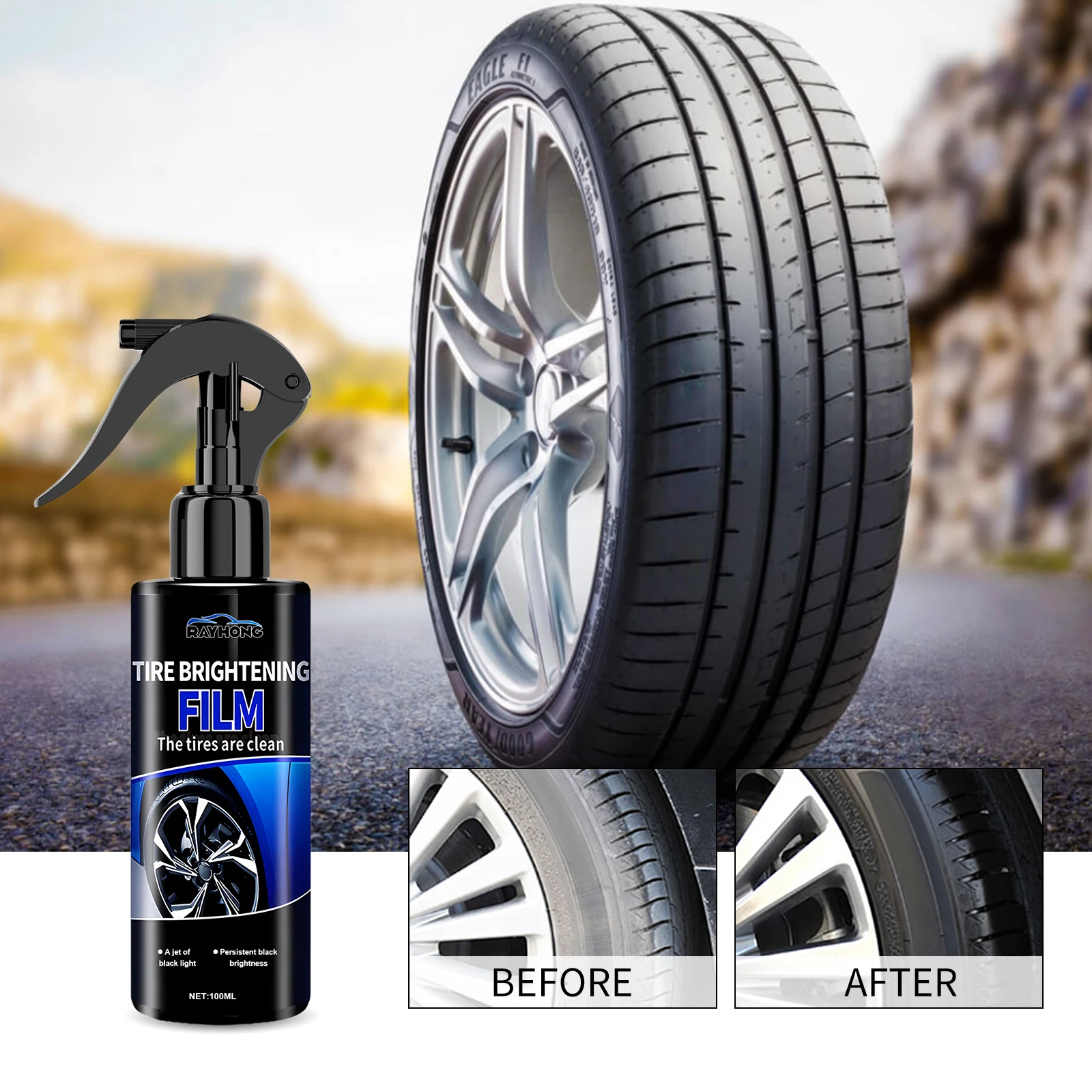 สเปรย์เคลือบเงายางรถยนต์ เซราม - Tire Shine Spray Sealant บทวิจารณ์และราคา