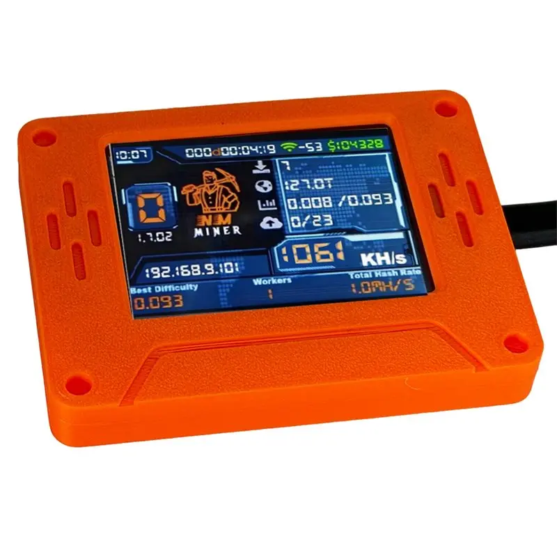 

Stable 1060Kh/S Nerdminernmminer BTC Solo Miner 2.8 Inch Smart Touch Screen Upgraded Bitcoin Crypto Miner For Office Home