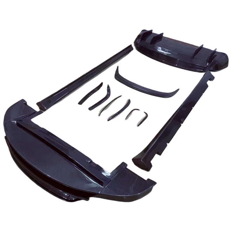 

High Quality Carbon Fiber RZ Style Front Bumper Edge Rear Diffuser Side Skirt Spoiler Blades for Tesla Model X Body Kit