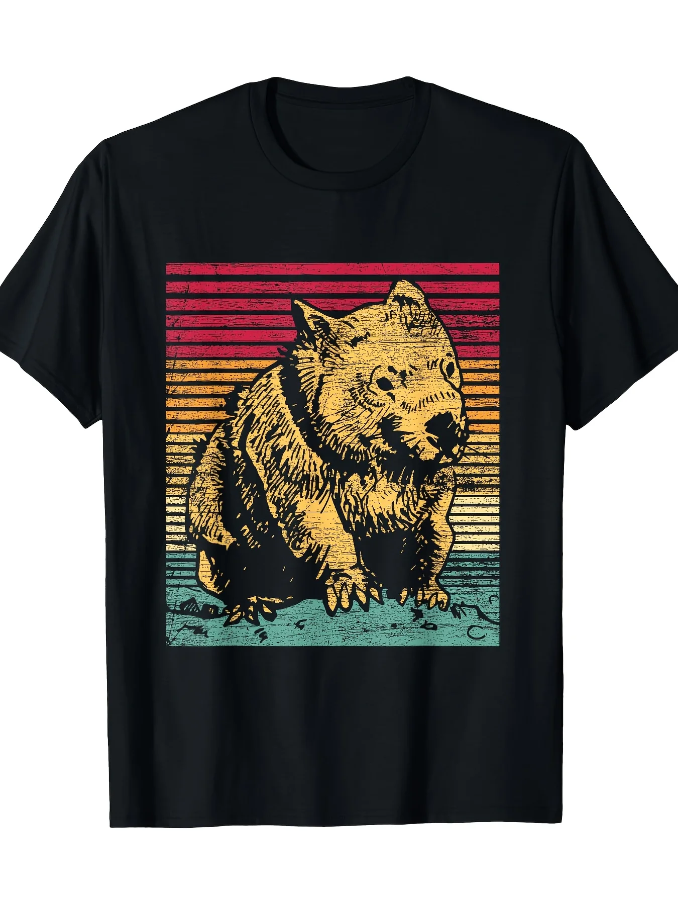 Vintage Fashion Illustrations - T-shirt graphique vintage noir pour homme,