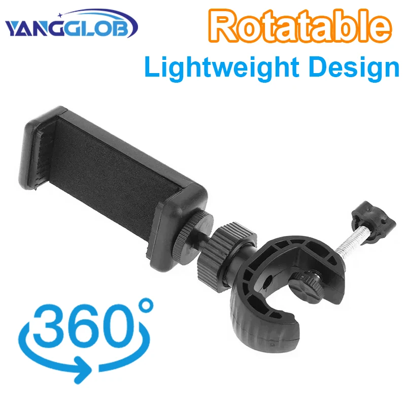

Multifunctional Adapter Clip Phone Holder 360° Rotation Adjustable Clamp Spiral Clamping For All 5-6 inch Smartphone Live Mount