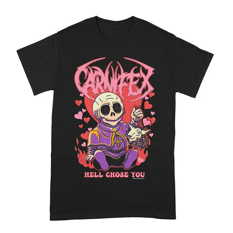 

Футболка Carnifex Band's Black Gold Dark Rock Series, американская уличная брендовая крутая футболка в стиле хип-хоп с короткими рукавами из чистого хлопка