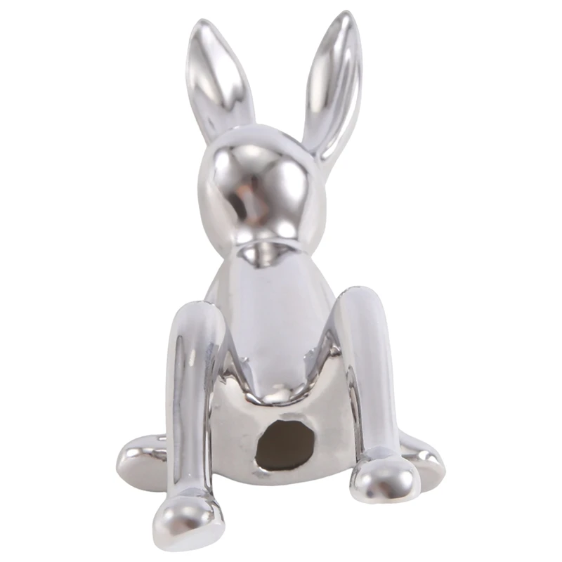 Rabbit Statues Ceramic Crafts Creative Shiny Modern Nordic Animal Figures Decorative Ornament Animal Figures image 5