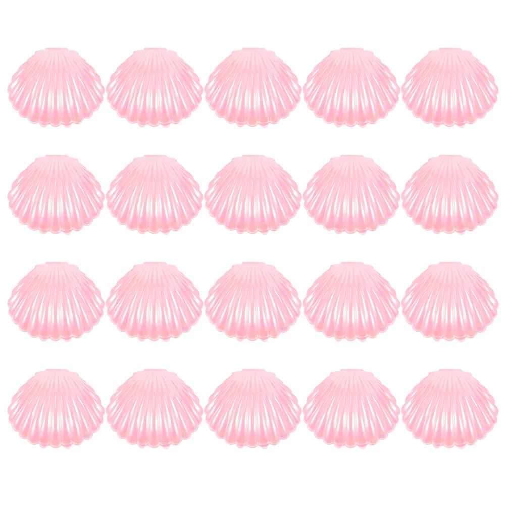 

20 Pcs Candy Box Shell Shaped Boxes Seashell Dish Jewelry Gift for Wedding Guests Pearl Powder Small Pp Party Adults