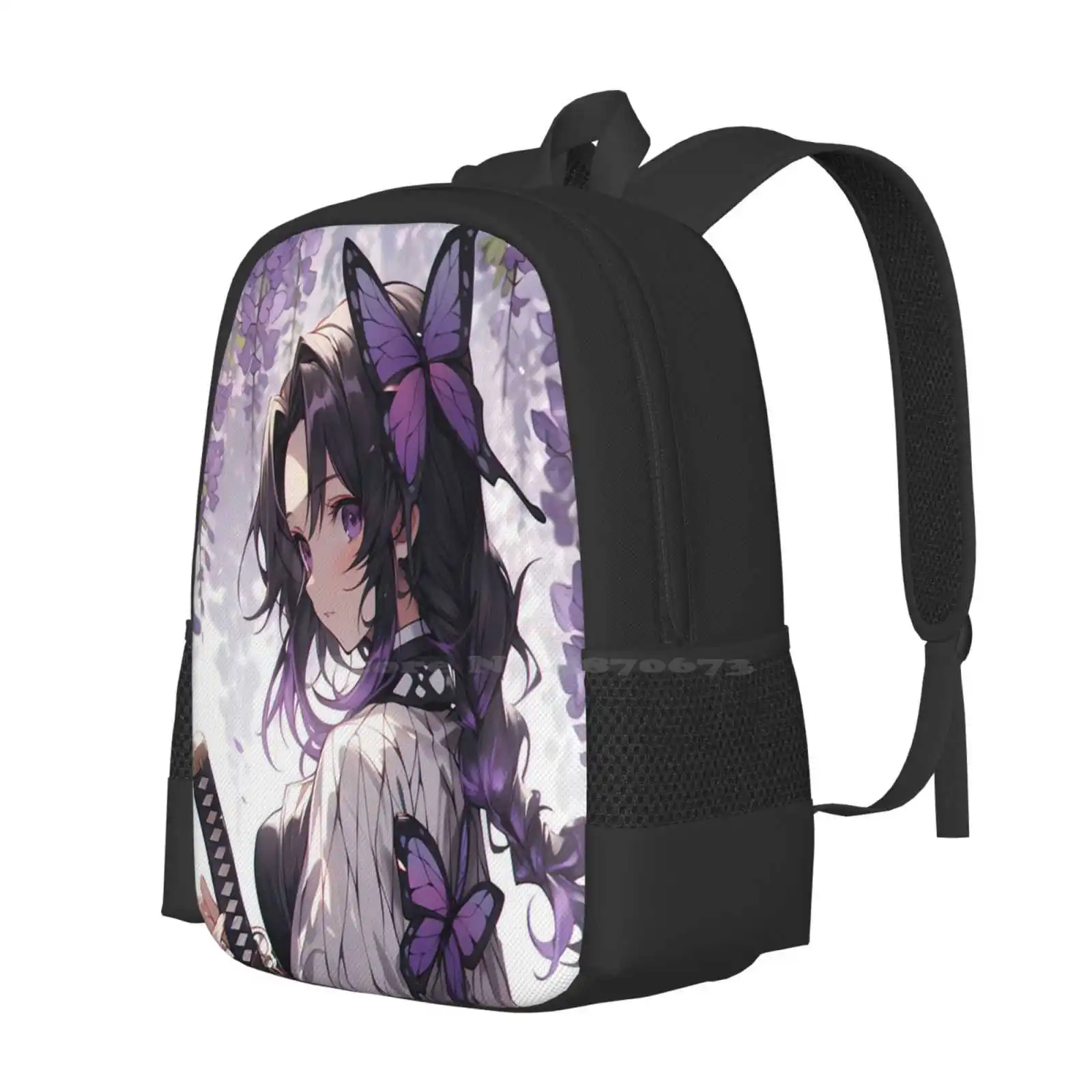 Shinobu Kocho Serene Blossom Kimetsu No Yaiba Hot Sale Schoolbag Backpack Fashion Bags Shinobu Kocho Demon Kimetsu No Yaiba