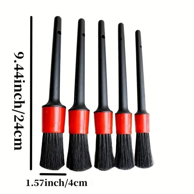 SEAMETAL 6Pcs Car Wash Care Detailing Brush Set Auto Dashboards Vents Cleaner Car Cleaning Brushes Tool Kits for Car Accessories