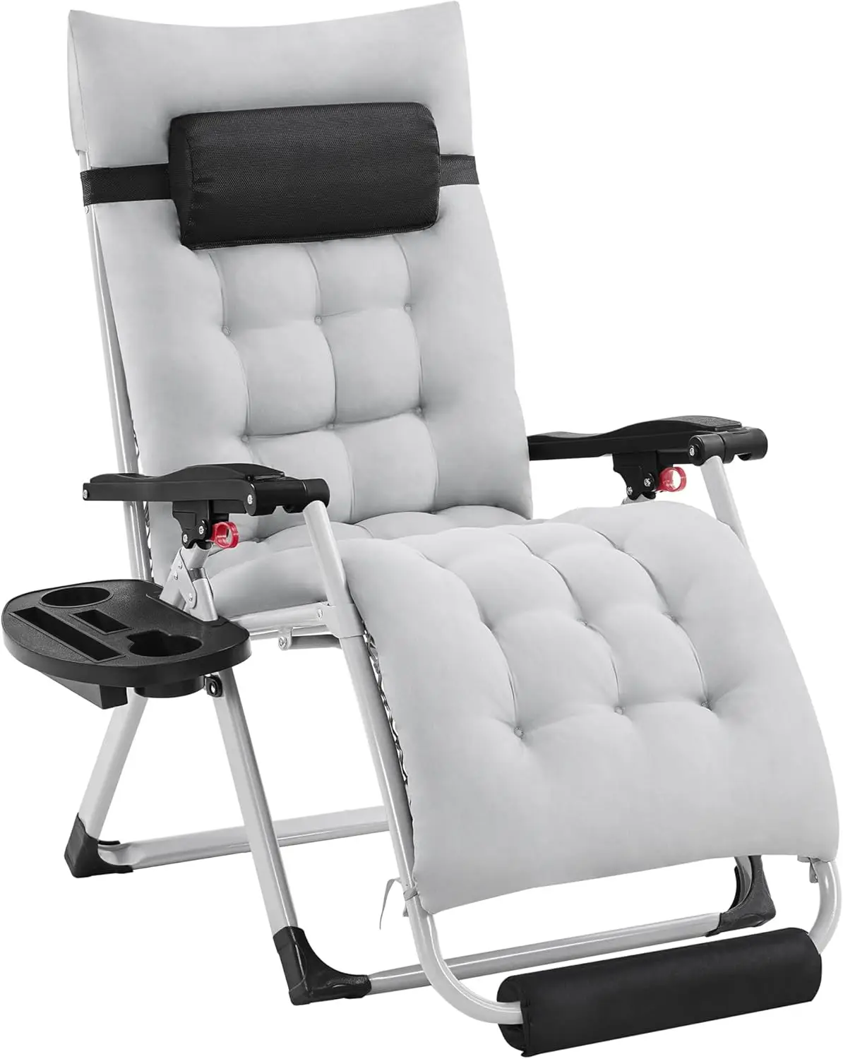 

Zero Gravity Chair, Folding Recliner with Removable Pad & Cup Holder for Indoor/Outdoor Use
