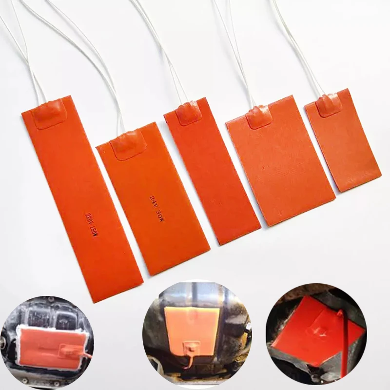 

24V Silicone Electric Heating Pad Heat Heater Car Fuel Engine Oil Tank Tool Mat Warmer Heating Pad