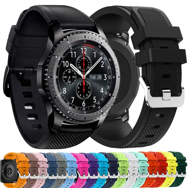 

20mm 22mm Strap for Samsung Galaxy Watch 7 6 44mm 40mm 5 pro active 2 Gear s3 silicone correa bracelet Huawei watch GT/2/3 Band