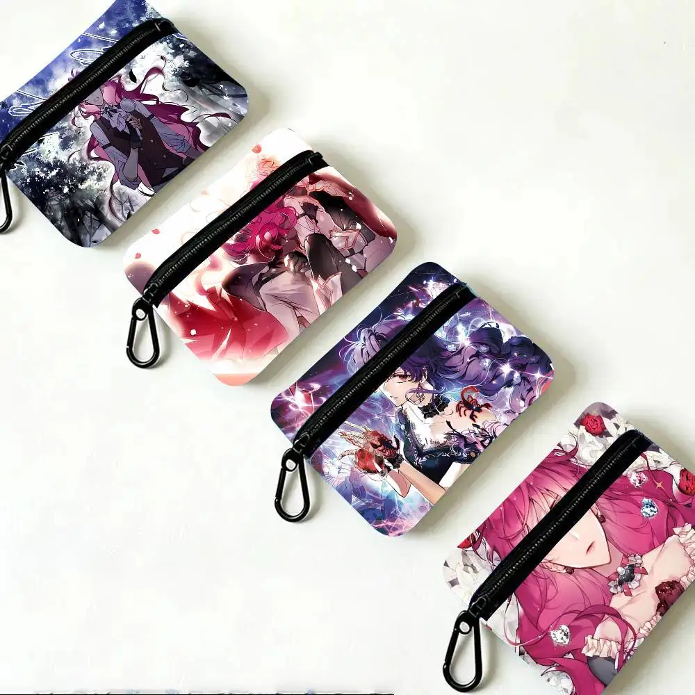Manga V-Villains Are Destined To Die Oxford Fabric Wallet With Zipper Hanging Multifunctional Bag For Credit Cards Keys Coins