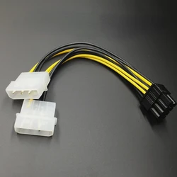 Cable de alimentación de tarjeta de vídeo de 18cm, 8 pines a 4 pines, en forma de Y, 8 pines, PCI Express a tarjeta gráfica Molex Dual de 4 pines, #280903