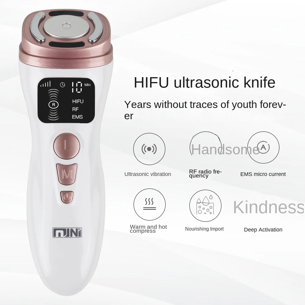 

HIFU Warm Import EMS Micro Electric Pulse Lifting and Smoothing Multi Functional Beauty Instrument