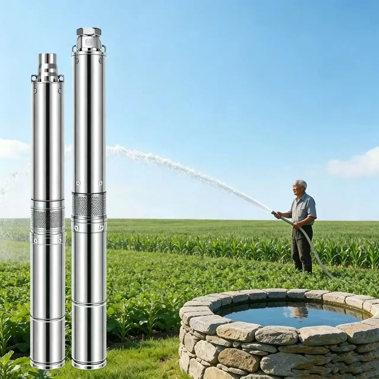 

High Italian Quality Electric Submersible Water pump Farm Irrigation Deepwell Borehole High Pressure Pumps