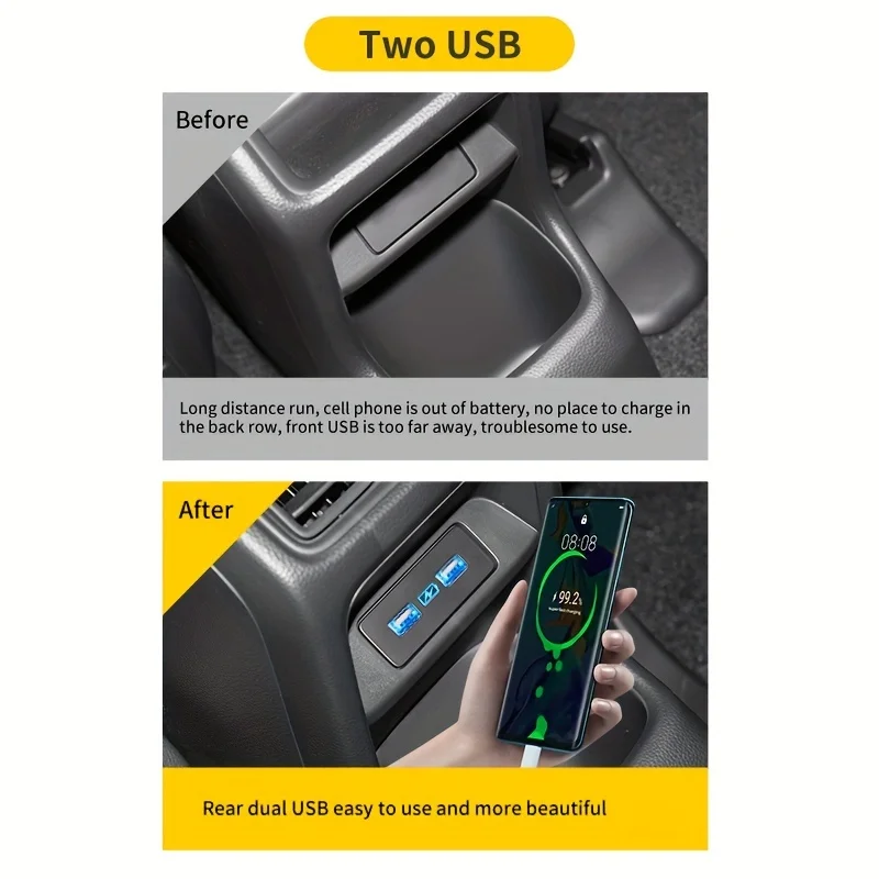 تخصيص USB للسيارة لهوندا هوندا ، نوع-C ، شحن سريع ، ترقية ، RV MPV معدلة ، سيارة عمل #6