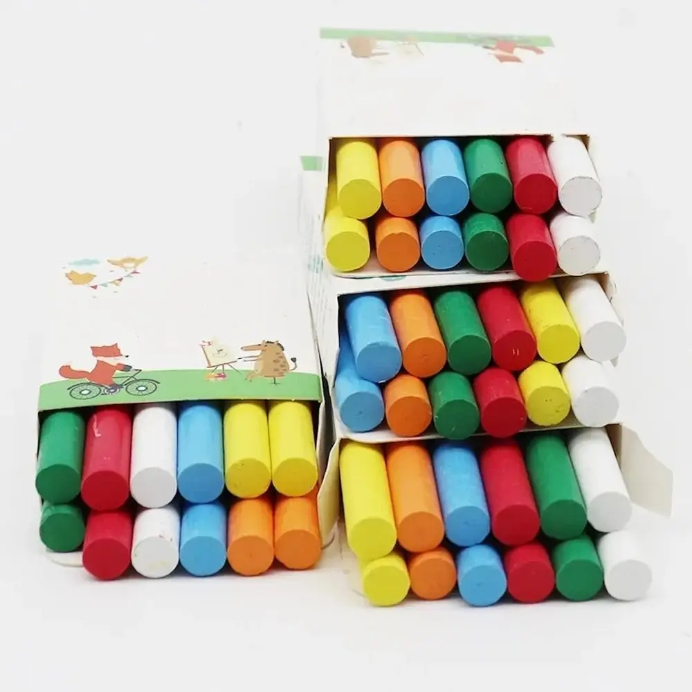 Non-toxic Dust Free Chalk Drawing Pens White Pen Teacher Chalk Colorful DIY Painting Solid Water Chalk Blackboard Whiteboard