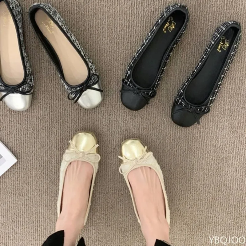 

Элегантные простые повседневные удобные женские туфли на плоской подошве с квадратным носком и бантом-бабочкой, новая модная универсальная женская обувь на мягкой подошве