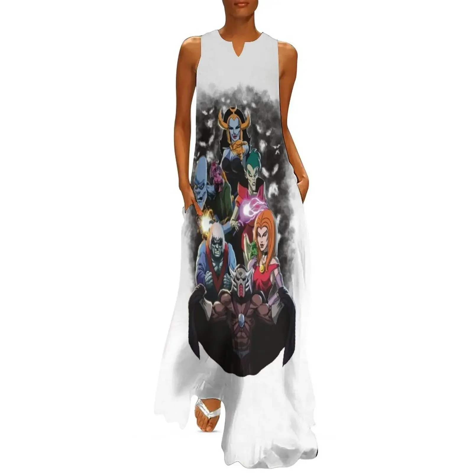 

The Living Darkness Long Dress Woman clothes dress party night fairy dress Women's summer