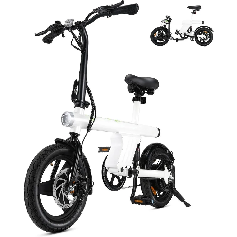 Electric Bike 750W Peak Motor, 20 Mph Folding Ebike, 14