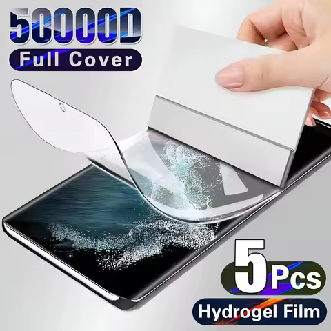 5pcs Hydrogel Film For Samsung Galaxy S25 S24 S23 Ultra Plus S22 S21 S20 FE Note 10 20 Soft Screen Protector For Galaxy A56 A55