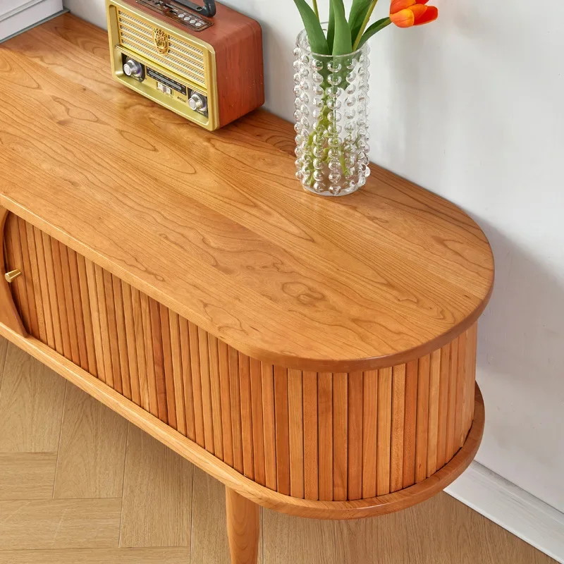 TV cabinet Solid wood simple audio and video cabinet Living room small apartment retro locker