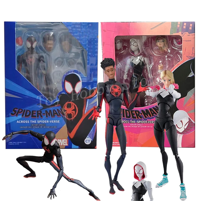 Sentinel Sv Action Spiderman Miles Morales Action Figure Spider-Man Into the Spider Gwen Verse Peter Parker Miles Figurine Toys