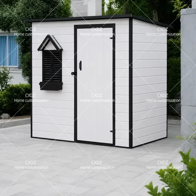 Waterproof Outdoor Storage Shed Courtyard Tool Utility Room Simple Assembly Mobile House