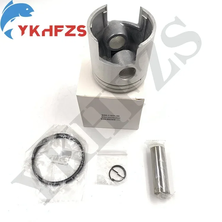 Kit de Pistón 6G0-11631-00 (estándar) para Motor Fuera de Borda Yamaha de 2 Tiempos 20HP 25HP 664-11631-00 Diámetro 67mm 664-11631 6G0-11631