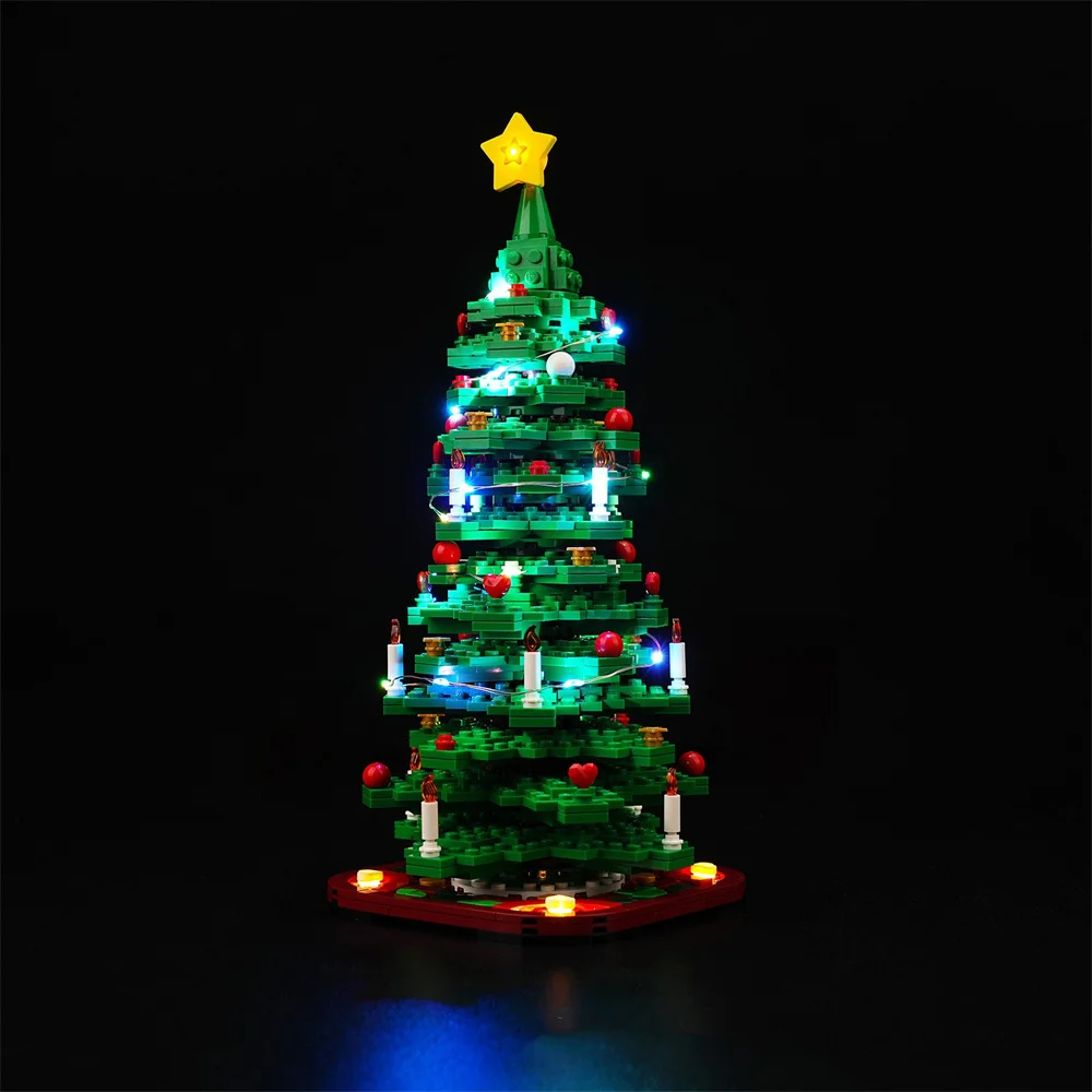 Christmas Tree Lighting Set For 40573 Seasonal Creator Not Include Building Block (Only Led Light Kit)